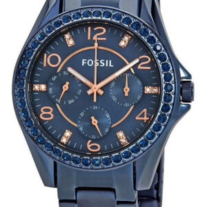 Fossil Women's Quartz Blue Stainless Steel Blue Dial 38mm Watch ES4294