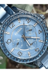 Fossil Women's Quartz Blue Stainless Steel Blue Dial 38mm Watch ES4294