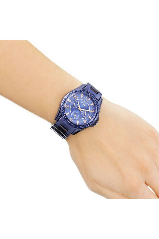 Fossil Women's Quartz Blue Stainless Steel Blue Dial 38mm Watch ES4294