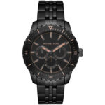 Michael Kors Mens Chronograph Quartz Stainless Steel Black Dial 44mm Watch - Mk7157