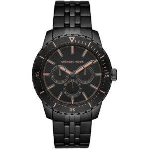 Michael Kors Mens Chronograph Quartz Stainless Steel Black Dial 44mm Watch - Mk7157