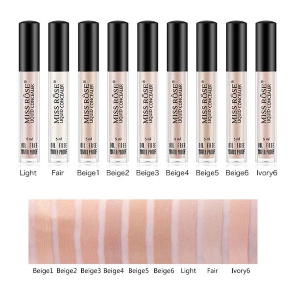 Miss Rose 5 In 1 Exclusive Deal Lipstick Liquid Foundation Concealer Eye Liner Blender