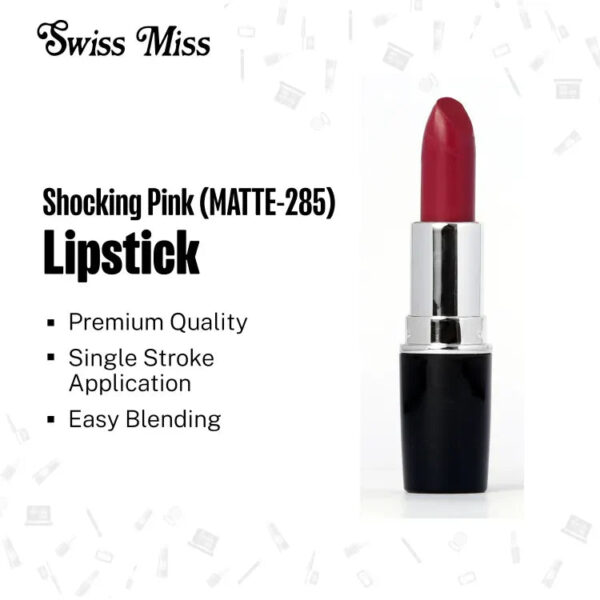 Swiss Miss Lipstick Shocking Pink Matte - 285