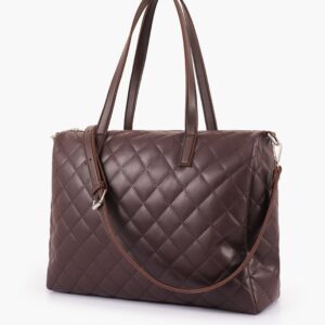 Buy Dark Brown Quilted Carryall Tote Bag in Pakistan