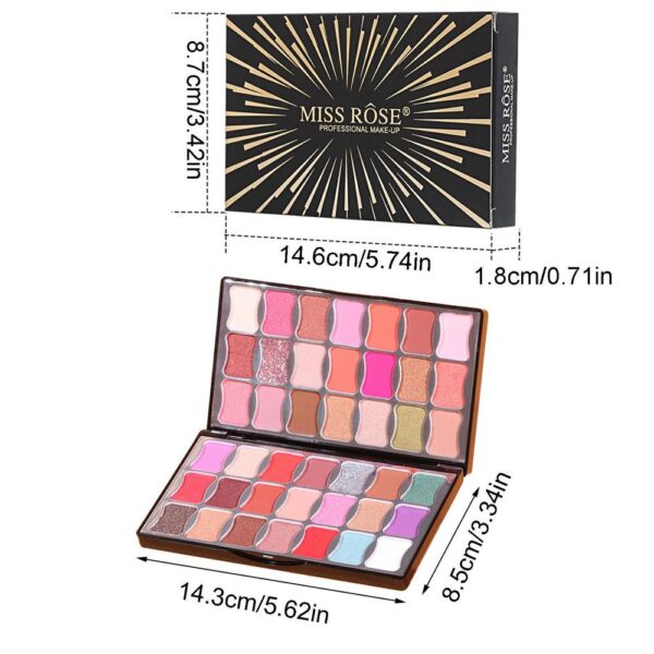 Miss Rose 42 Color Matte Shimmer Eye Shadow Palette Waterproof Highly Pigmented