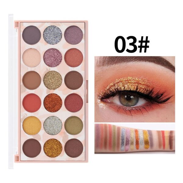 Miss Rose Useful Delicate Highly Pigmented Beauty Sequins Eyeshadow Palette For Party Glitter