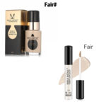 Miss Rose Pack Of 2 Waterproof Moisturizing Oil Free Full Coverage Deep Whitener Liquid Foundation 30ml & Concealer