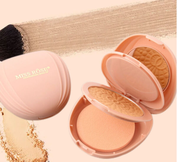 Miss Rose 3 in 1 2 Color Setting Transparent Pressed Compact Powder