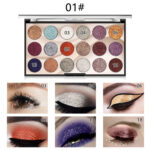 Miss Rose 18 Colors Sequins Glitter Powder High Gloss Pearly Eye Shadow Palette