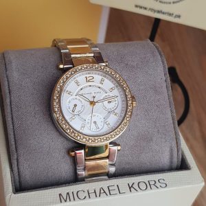 Michael Kors Womens Quartz Stainless Steel Silver Dial 33mm Watch - Mk6055