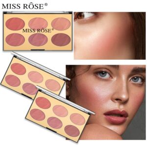 Miss Rose 6 Color Blush Palatte Makeup Blusher Kit