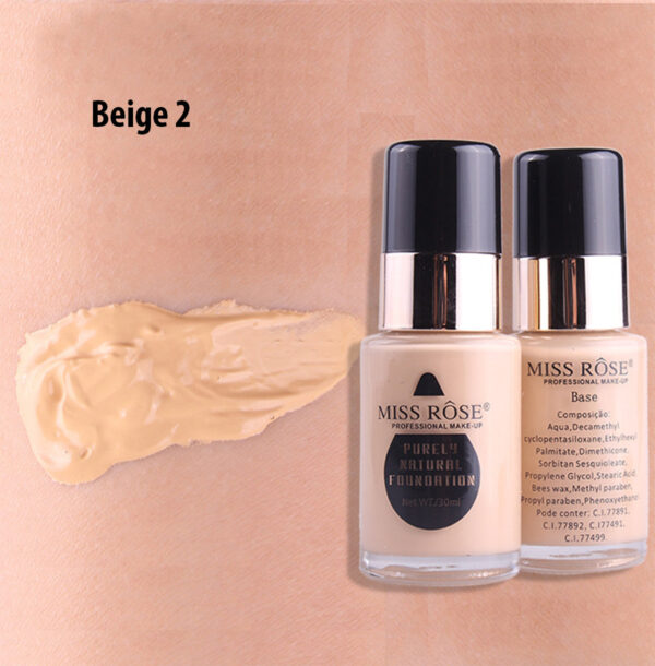 Miss Rose Pack Of 2 Waterproof Moisturizing Oil Free Full Coverage Deep Whitener Liquid Foundation 30ml & Concealer