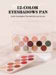 Miss Rose 12 Colors Eyeshadow Palette Matte Shimmer Waterproof Rainbow Color High Pigment