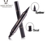 Miss Rose Makeup Liquid Black Eyeliner Pencil Quick Dry Waterproof With Stamp