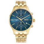 Hugo Boss Mens Chronograph Stainless Steel Blue Dial 42mm Watch - 1513841