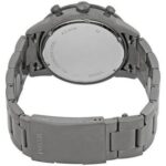 Men's Quartz Chronograph Grey Stainless Steel Black Dial 44Mm Watch