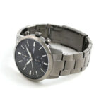 Men's Quartz Chronograph Grey Stainless Steel Black Dial 44Mm Watch