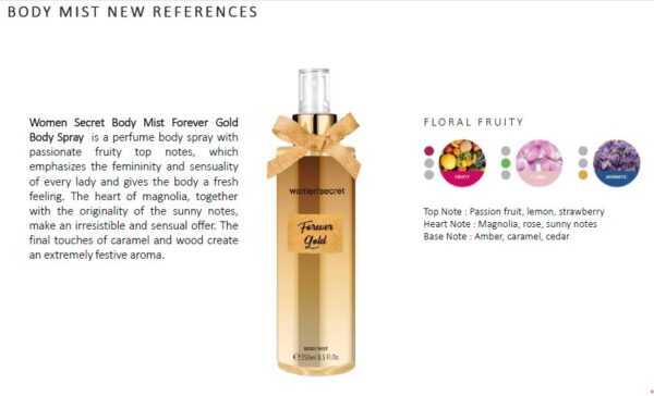 Womens Secret Forever Gold Body Mist - 250ml