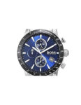 Hugo Boss Mens Chronograph Quartz Rafale Silver Stainless Steel Blue Dial 43mm Watch - 1513510