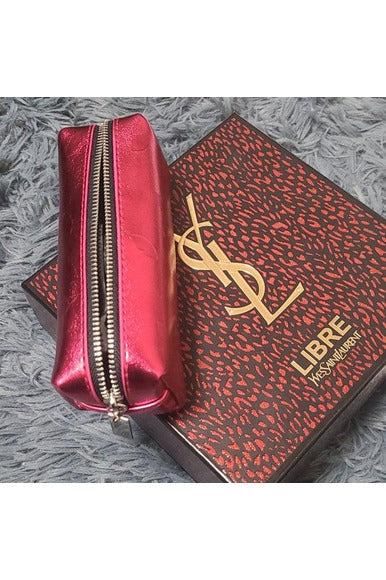 Yves Saint Laurent Mini Makeup Pouch - Metallic Red