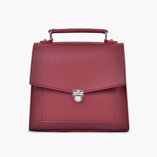 Push Lock Messenger Bag - Maroon