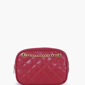 Buy Maroon Quilted Rectangle Cross Body Bag - Maroon in Pakistan