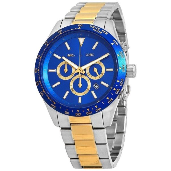 Michael Kors Mens Quartz Stainless Steel Blue Dial 45mm Watch - Mk8825