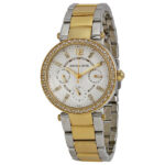 Michael Kors Womens Quartz Stainless Steel Silver Dial 33mm Watch - Mk6055