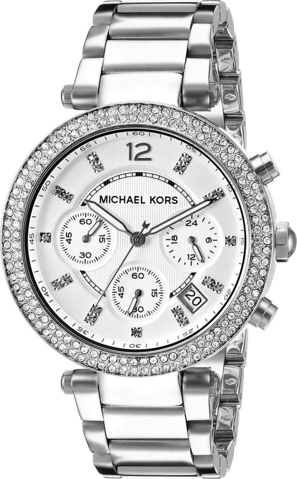 Michael Kors Womens Quartz Stainless Steel Silver Dial 39mm Watch - Mk5353