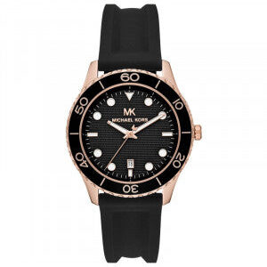 Buy Michael Kors Womens Quartz Runway Silicone Strap Black Dial 40mm Watch - Mk6852 in Pakistan