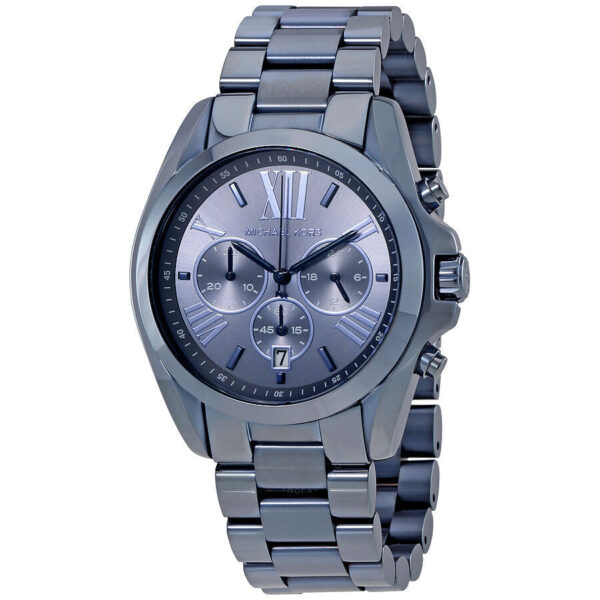 Michael Kors Mens Chronograph Quartz Stainless Steel Blue Dial 42mm Watch - Mk6248