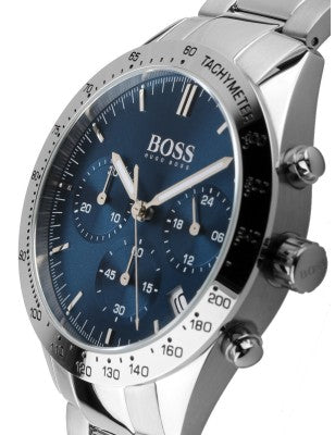 Hugo Boss Mens Chronograph Quartz Talent Stainless Steel Blue Dial 42mm Watch - 1513582