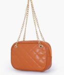 Mustard Quilted Rectangle Cross Body Bag - Golden Rod