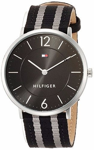 Tommy Hilfiger Quartz Nylon Strap Black Dial 40mm Watch for Men - 1791329