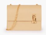 Chain Shoulder Bag With Twist Lock - Off White