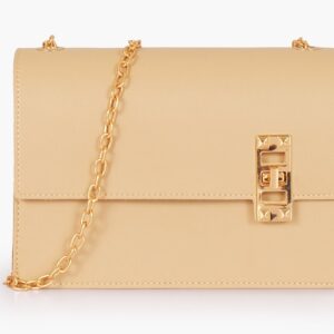 Chain Shoulder Bag With Twist Lock - Off White