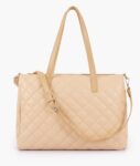 Off-White Quilted Carryall Tote Bag