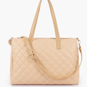 Off-White Quilted Carryall Tote Bag