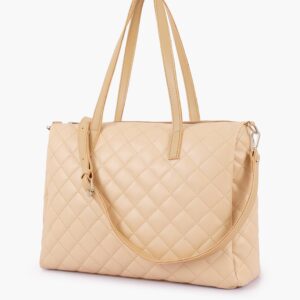 Buy Off-White Quilted Carryall Tote Bag in Pakistan