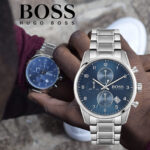 Hugo Boss Mens Quartz Skymaster Chrono Stainless Steel Blue Dial 44mm Watch - 1513784