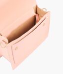 Peach Half Flap Cross Body Bag - Pink