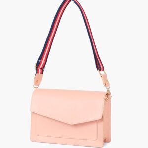 Buy Peach Half Flap Cross Body Bag - Pink in Pakistan