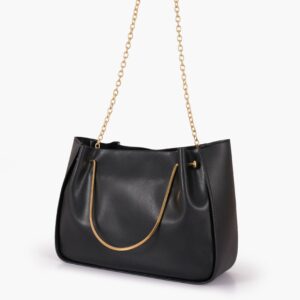 Buy Pearl Black Metallic Handle Shoulder Bag in Pakistan