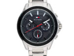 Tommy Hilfiger Mens Quartz Silver Stainless Steel Grey Dial 45mm Watch - 1791857