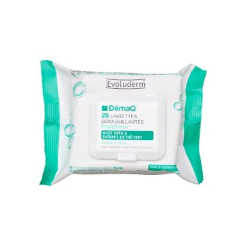 Evoluderm Makeup Remover Wipes (Fresh) Normal to Combination Skin - 25pcs