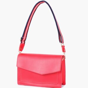 Buy Red Half Flap Cross Body Bag - Maroon in Pakistan