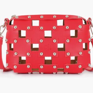 Rivet Cross Body Bag - Red