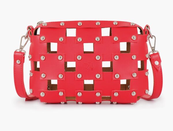 Rivet Cross Body Bag - Red