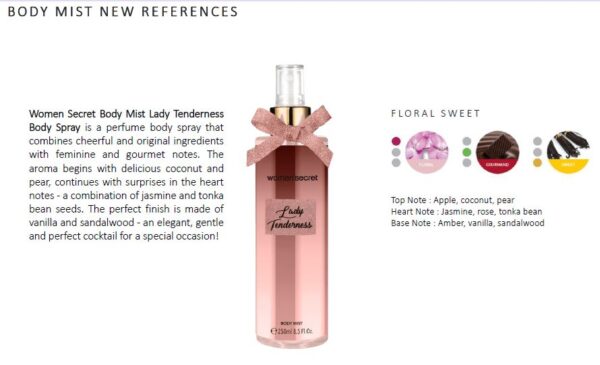 Womens Secret Lady Tenderness Body Mist - 250ml