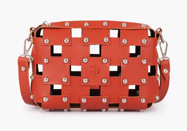 Rivet Cross Body Bag - Rust